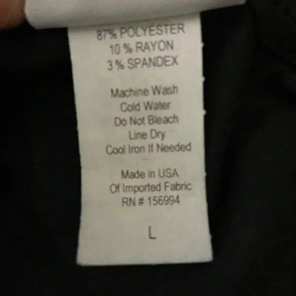 The LOOK Size L Black Top Get It Love It Live It Twist Knot Hem Tunic Top - Picture 6 of 11